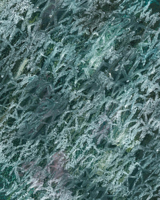 Detail eines chirografischen Unikats in Kreide und Ölpastell auf Karton