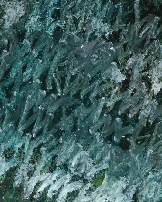 Detail eines chirografischen Unikats in Kreide und Ölpastell auf Karton